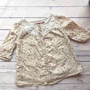 Oshkosh floral button up 3t